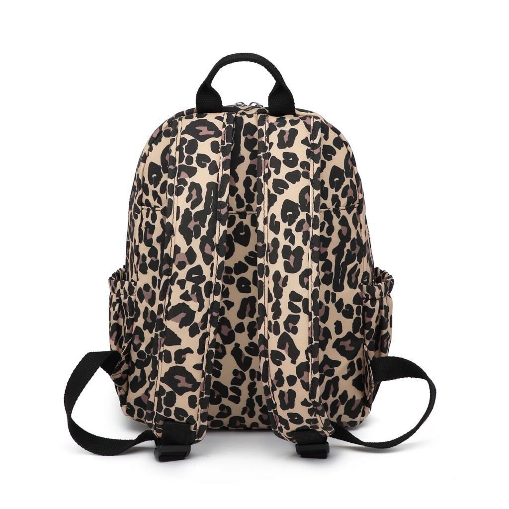 Orta Boy Kadın Sırt Çantası Smart Bags Krinkıl Kumaş 1187 Leopar