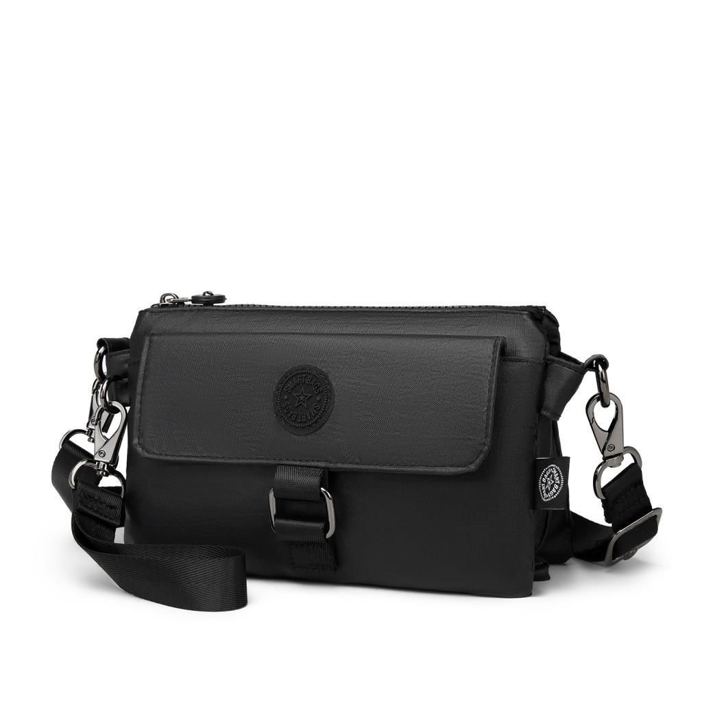 Metalik Kumaş Minik Boy Smart Bags Postacı Kadın Çantası 1147 Siyah