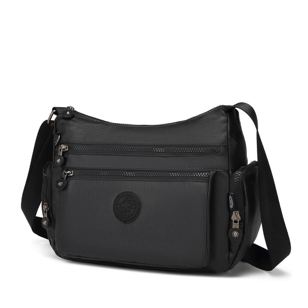 Metalik Kumaş Kadın Postacı Çantası Smart Bags 1115 Siyah