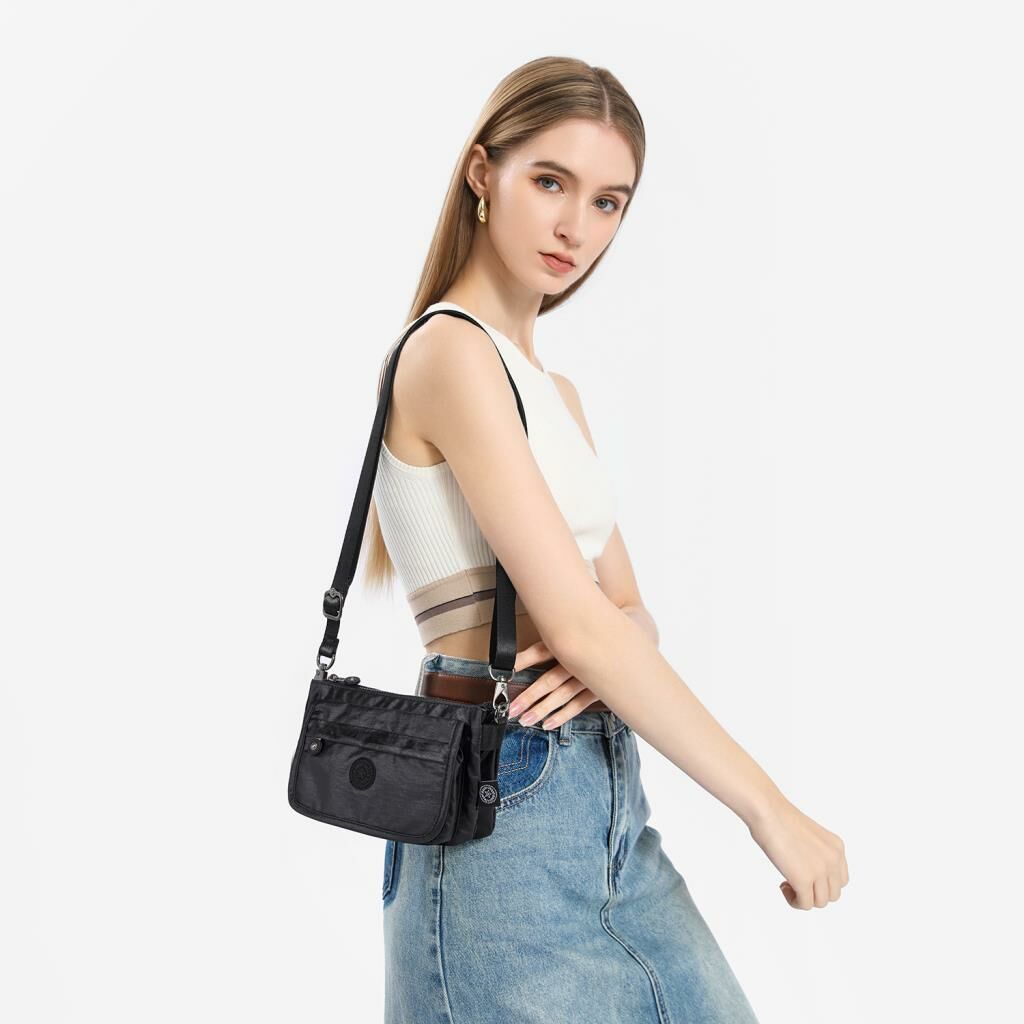Metalik Kumaş Minik Boy Smart Bags Postacı Kadın Çantası 1191 Rose