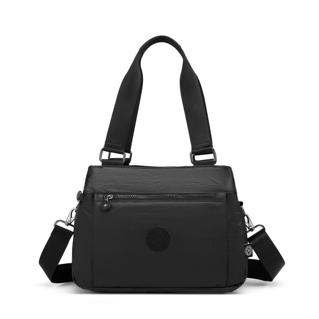 Metalik Kumaş Kadın Omuz Çantası Smart Bags 1125 Siyah