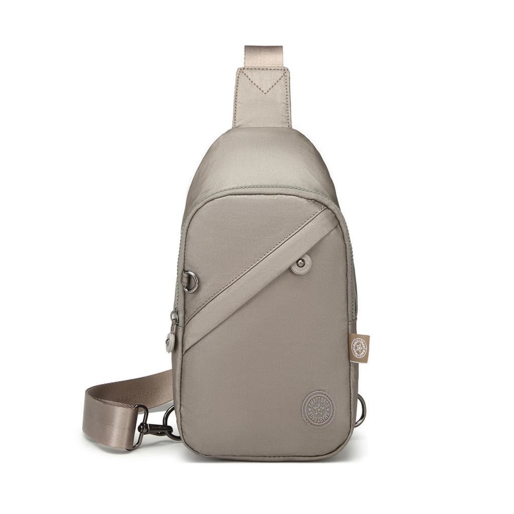 Metalik Kumaş Smart Bags Bodybag Postacı Çantası Kadın 1239 Platin