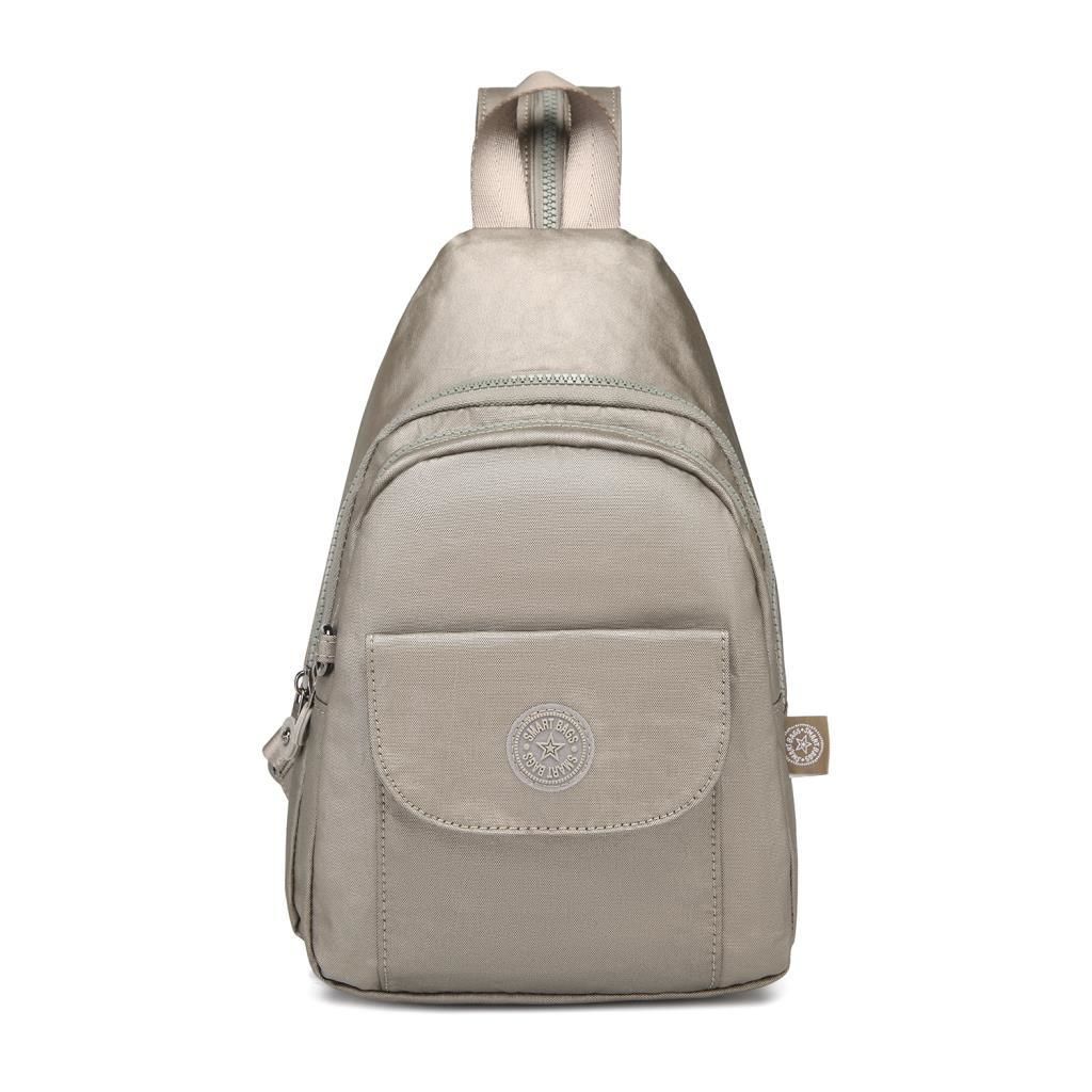 Metalik Kumaş Bodybag Askılı Sırt Çantası Smart Bags 1237 Rose
