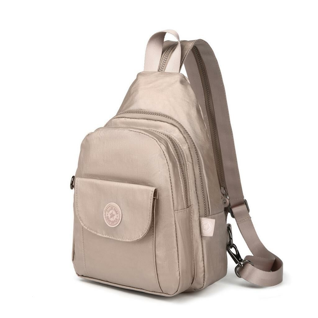 Metalik Kumaş Bodybag Askılı Sırt Çantası Smart Bags 1237 Rose
