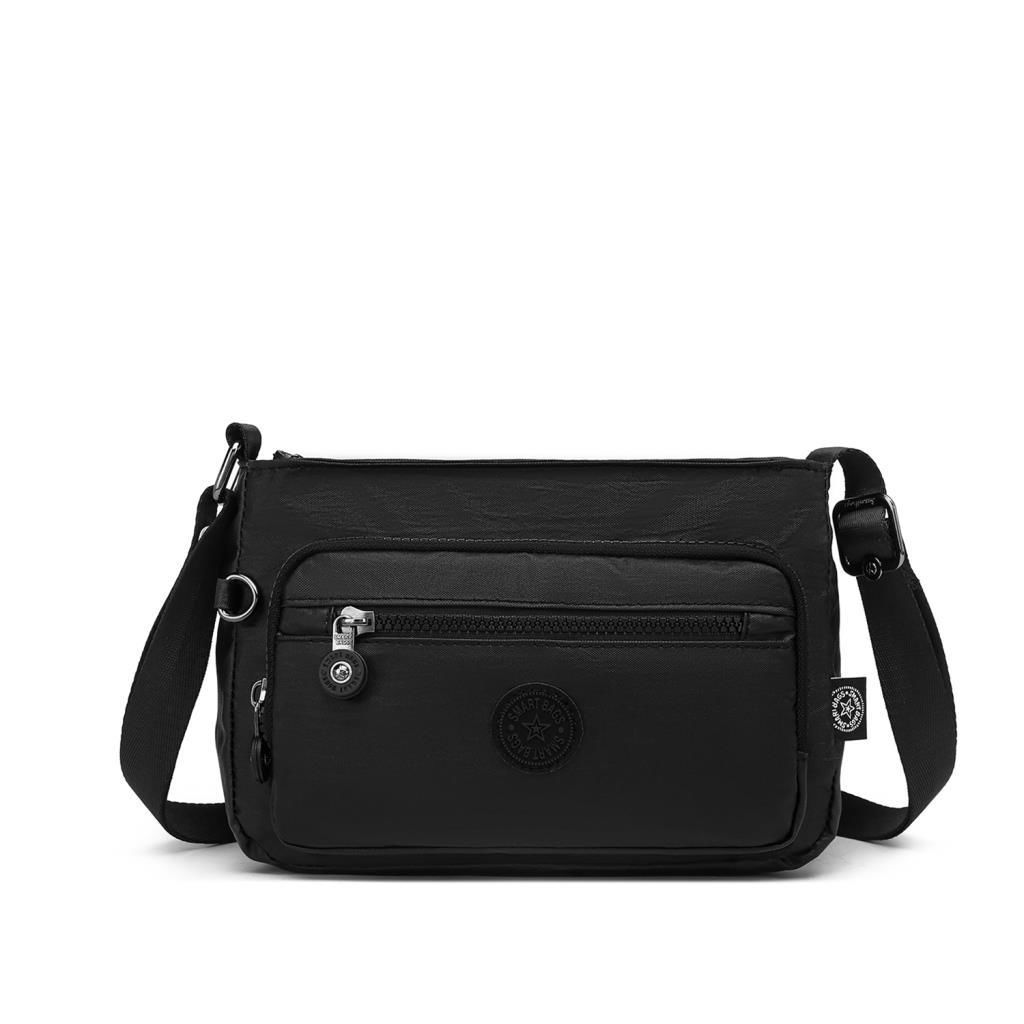 Metalik Kumaş Kadın Postacı Çantası Smart Bags 3270 Siyah