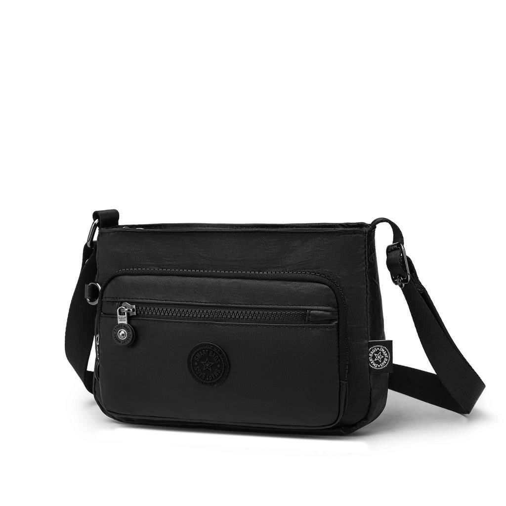 Metalik Kumaş Kadın Postacı Çantası Smart Bags 3270 Siyah