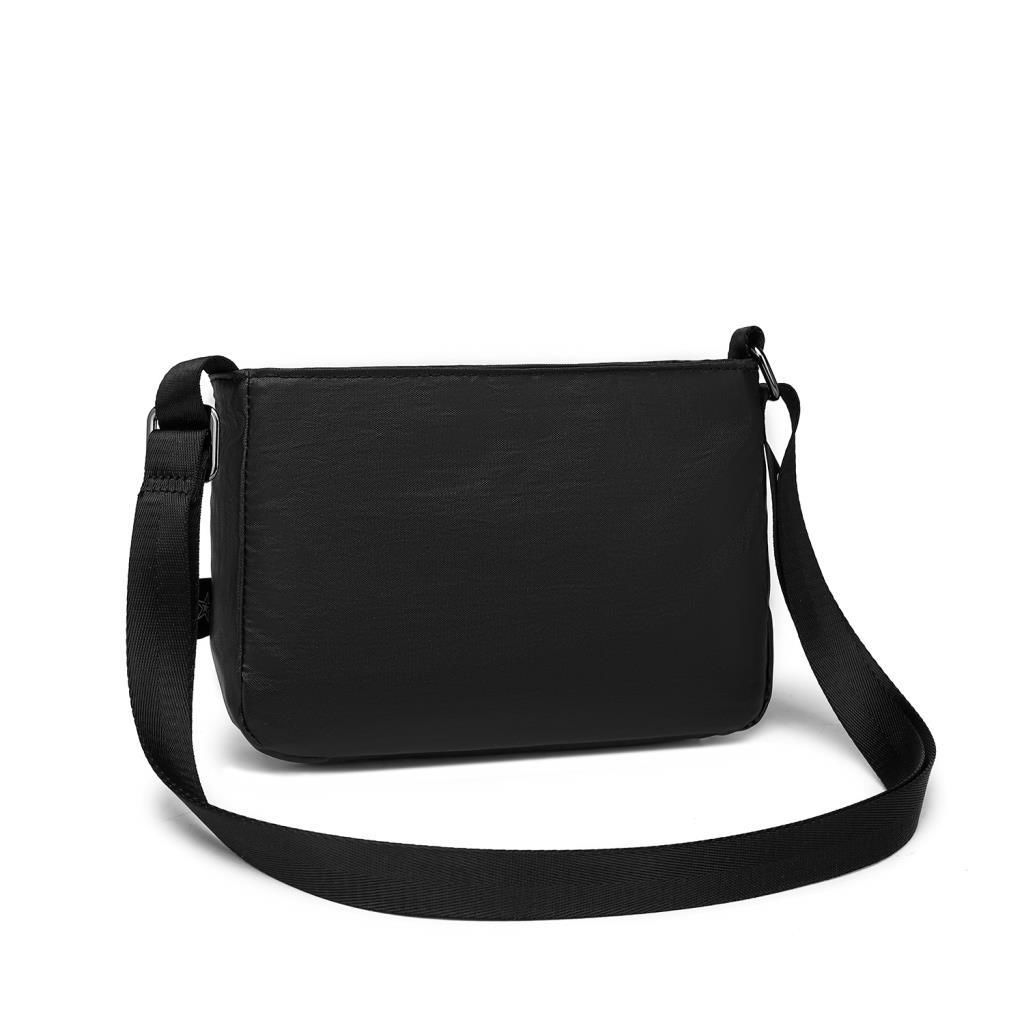 Metalik Kumaş Kadın Postacı Çantası Smart Bags 3270 Siyah