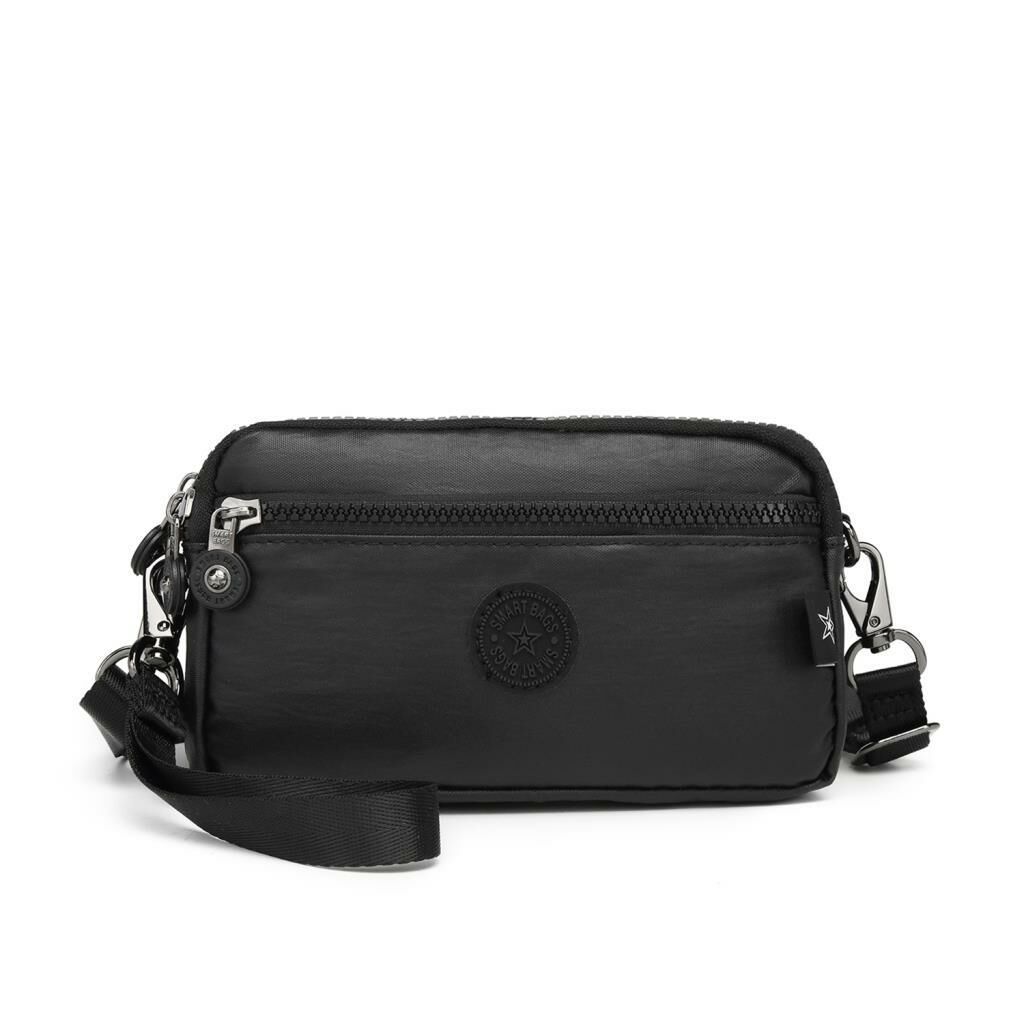 Metalik Kumaş Smart Bags Mini Boy Postacı Çantası ve Cüzdanı 1112 Bakır