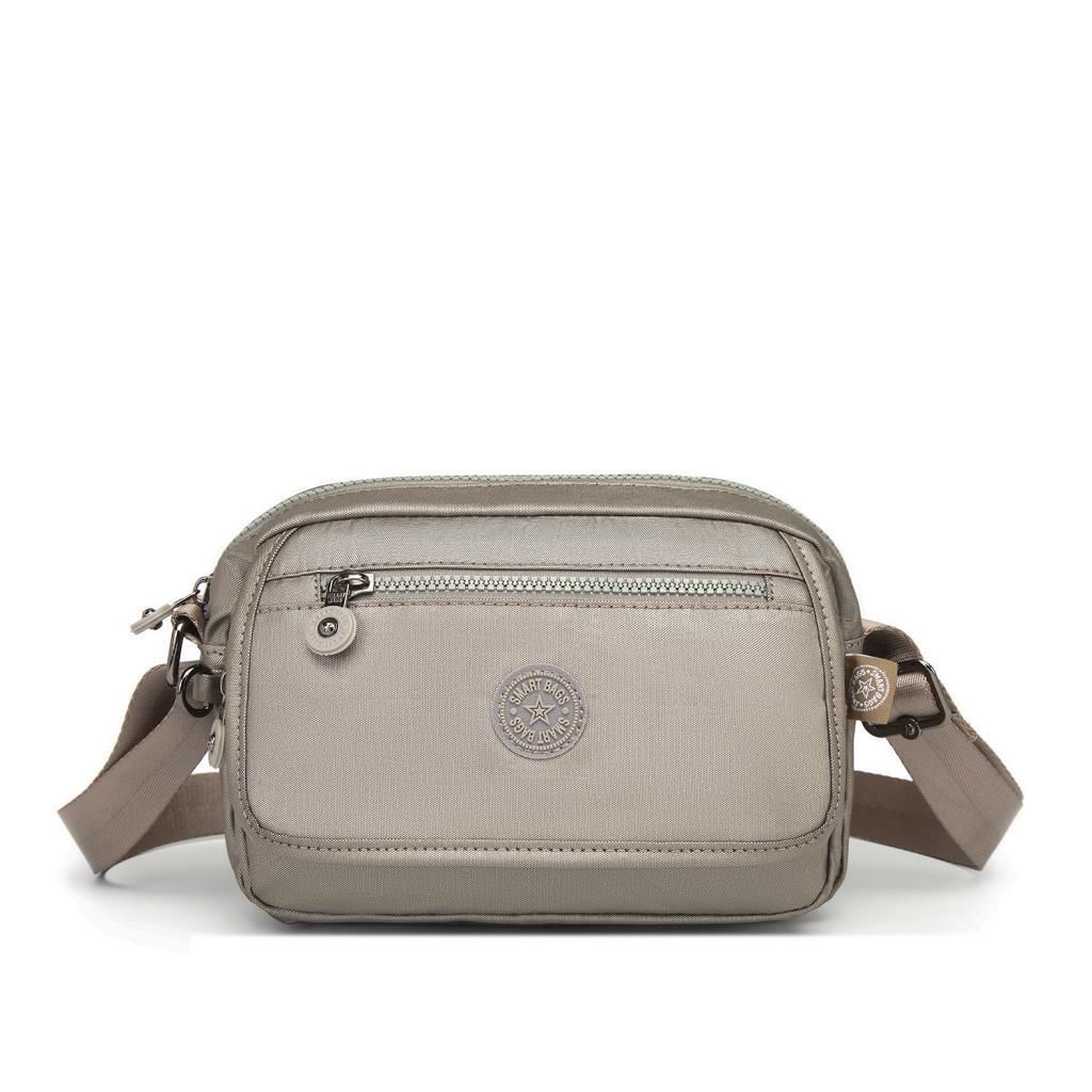 Metalik Kumaş Kadın Postacı Çantası Smart Bags 3166 Siyah