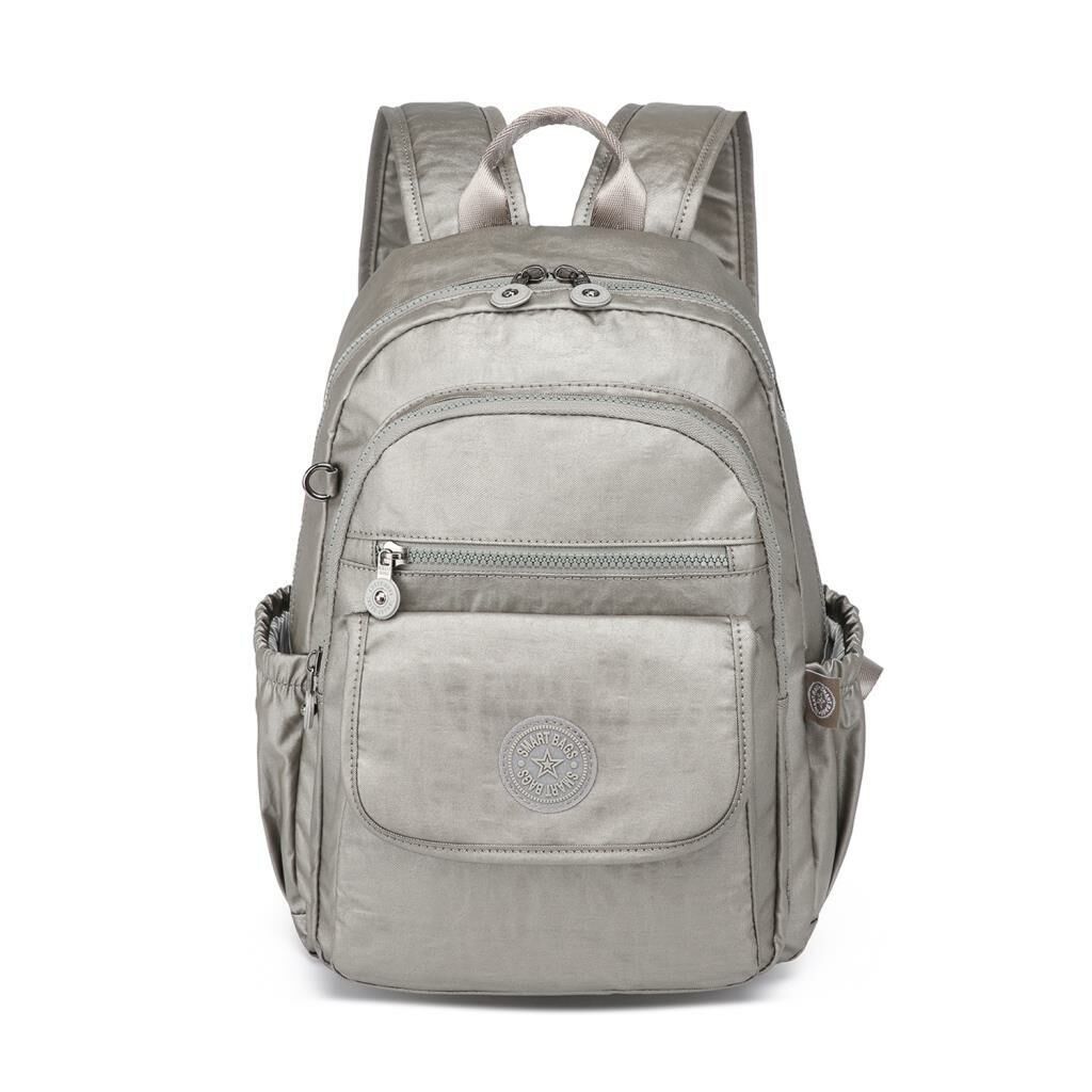 Metalik Kumaş Orta Boy Kadın Sırt Çantası Smart Bags 1187 Rose