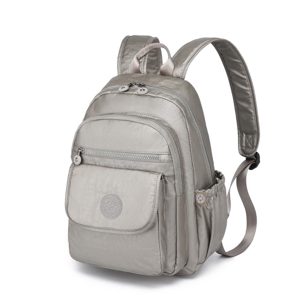Metalik Kumaş Orta Boy Kadın Sırt Çantası Smart Bags 1187 Bakır