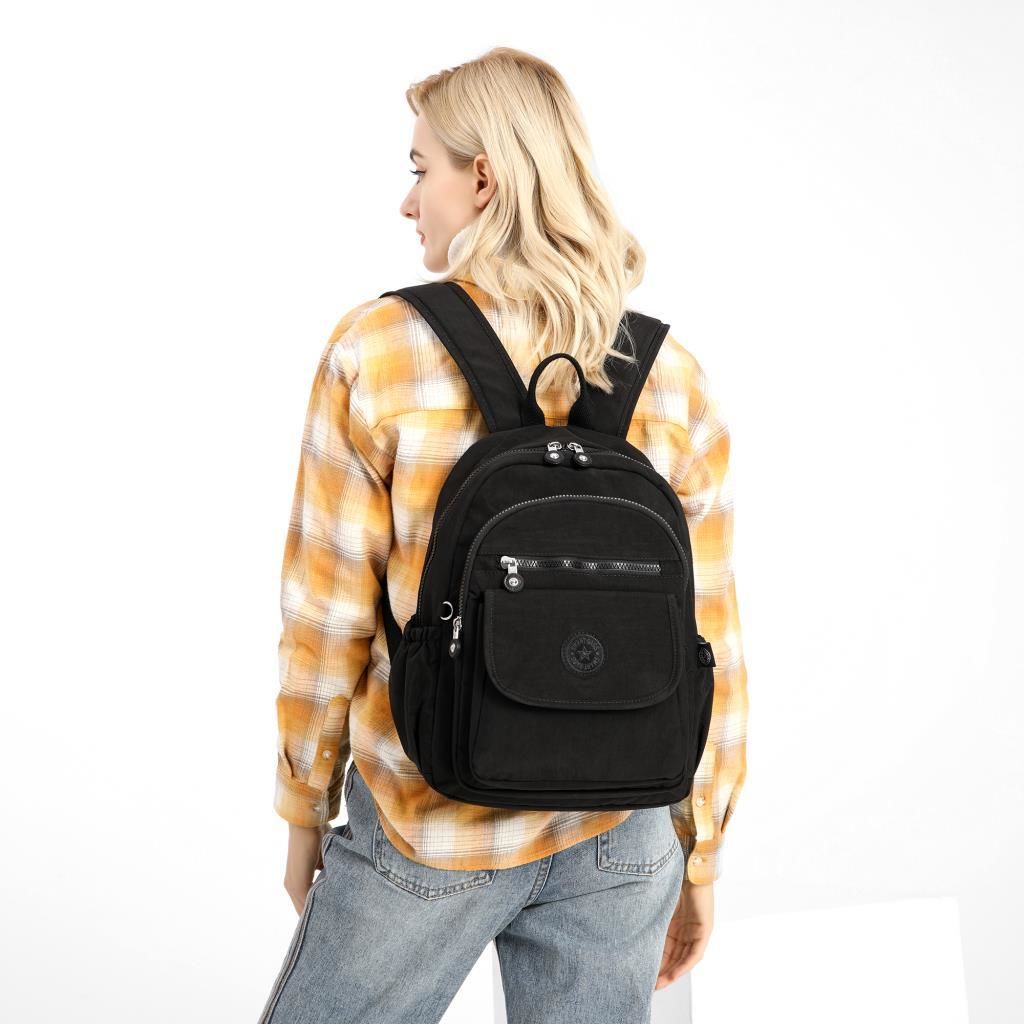 Metalik Kumaş Orta Boy Kadın Sırt Çantası Smart Bags 1187 Bakır