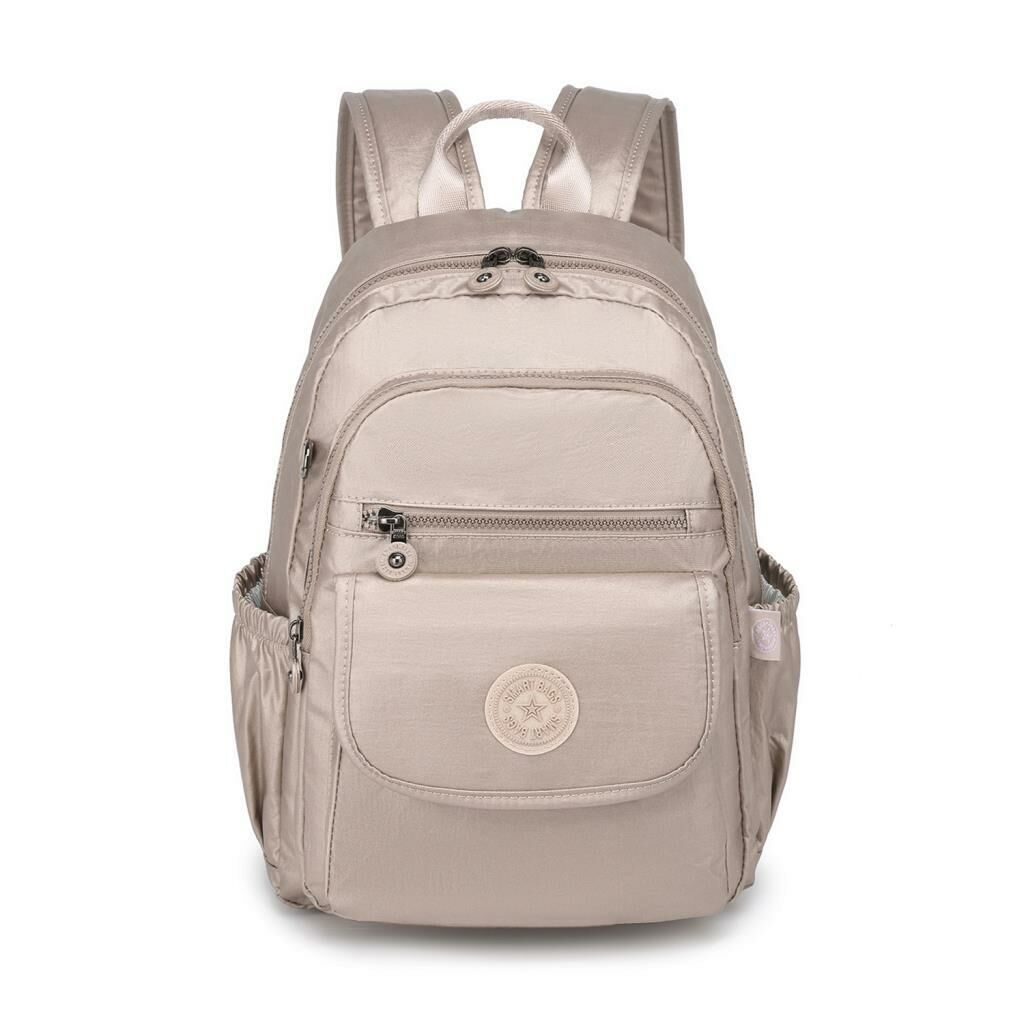 Metalik Kumaş Orta Boy Kadın Sırt Çantası Smart Bags 1187 Rose