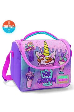 Coral High Thermo Beslenme Çantası Milkshake Dondurma Desen 11749