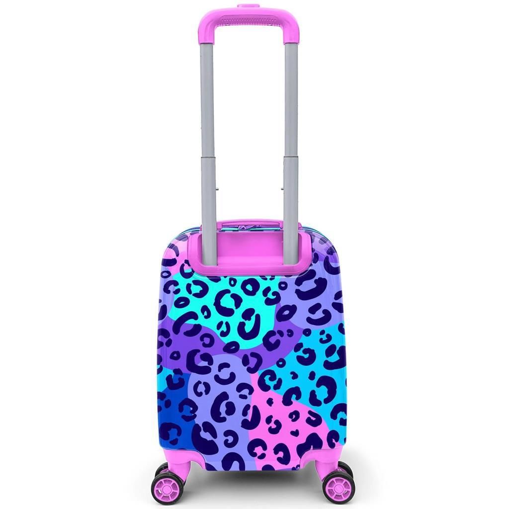 Coral High Minik Boy Çocuk Valizi Mor Leopar Desenli 16787