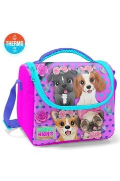 Coral High Thermo Beslenme Çantası Pembe Köpek Desenli 11750