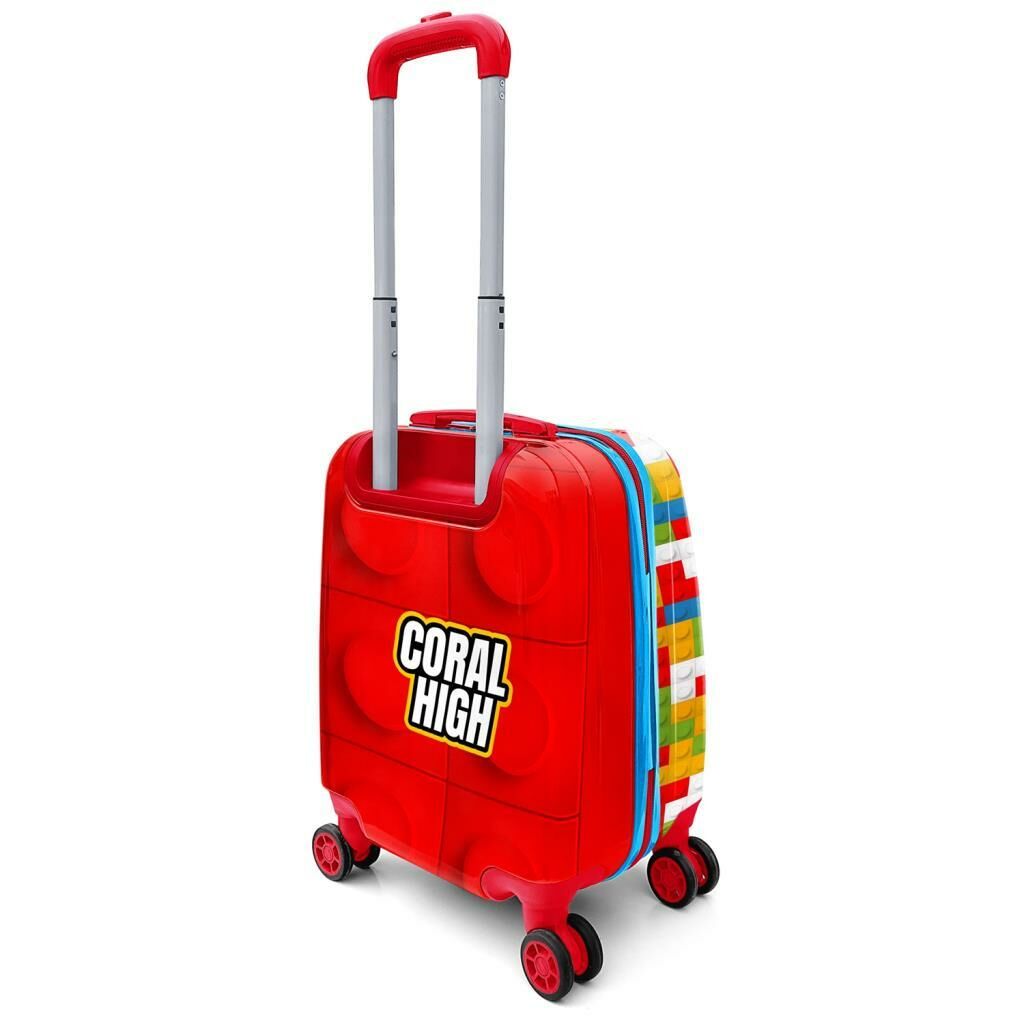Coral High Minik Boy Çocuk Valizi Blok Desenli 16793