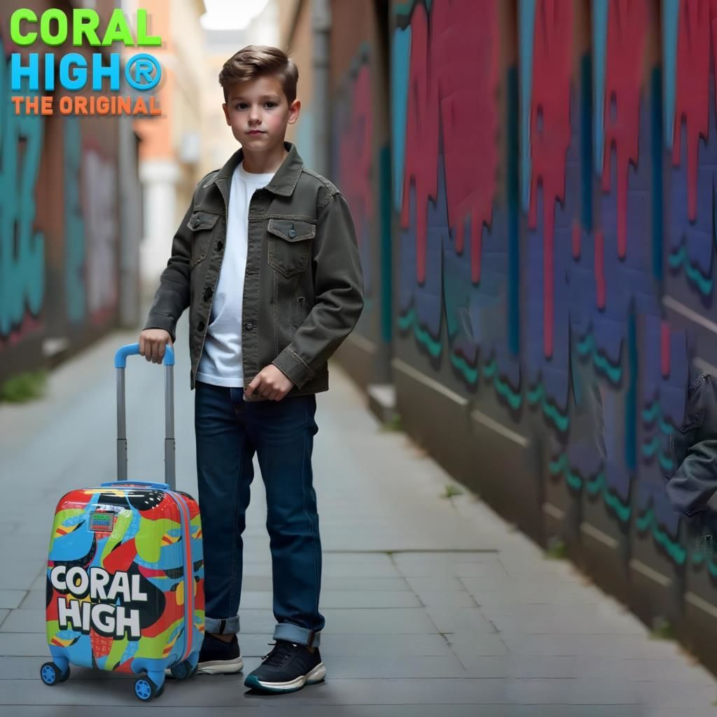 Coral High Minik Boy Çocuk Valizi Grafiti Desenli 16795