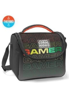 Coral High Thermo Beslenme Çantası Siyah Gri Gamer Desenli 11780