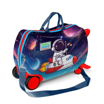 Coral High Minik Boy Otur-Çek Çocuk Valizi Astronot Desenli 16364