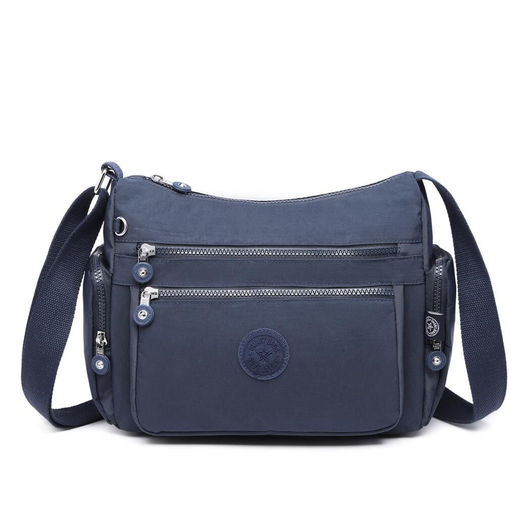 1115 Krinkıl Kumaş Bayan Omuz Çantası Smart Bags Lacivert