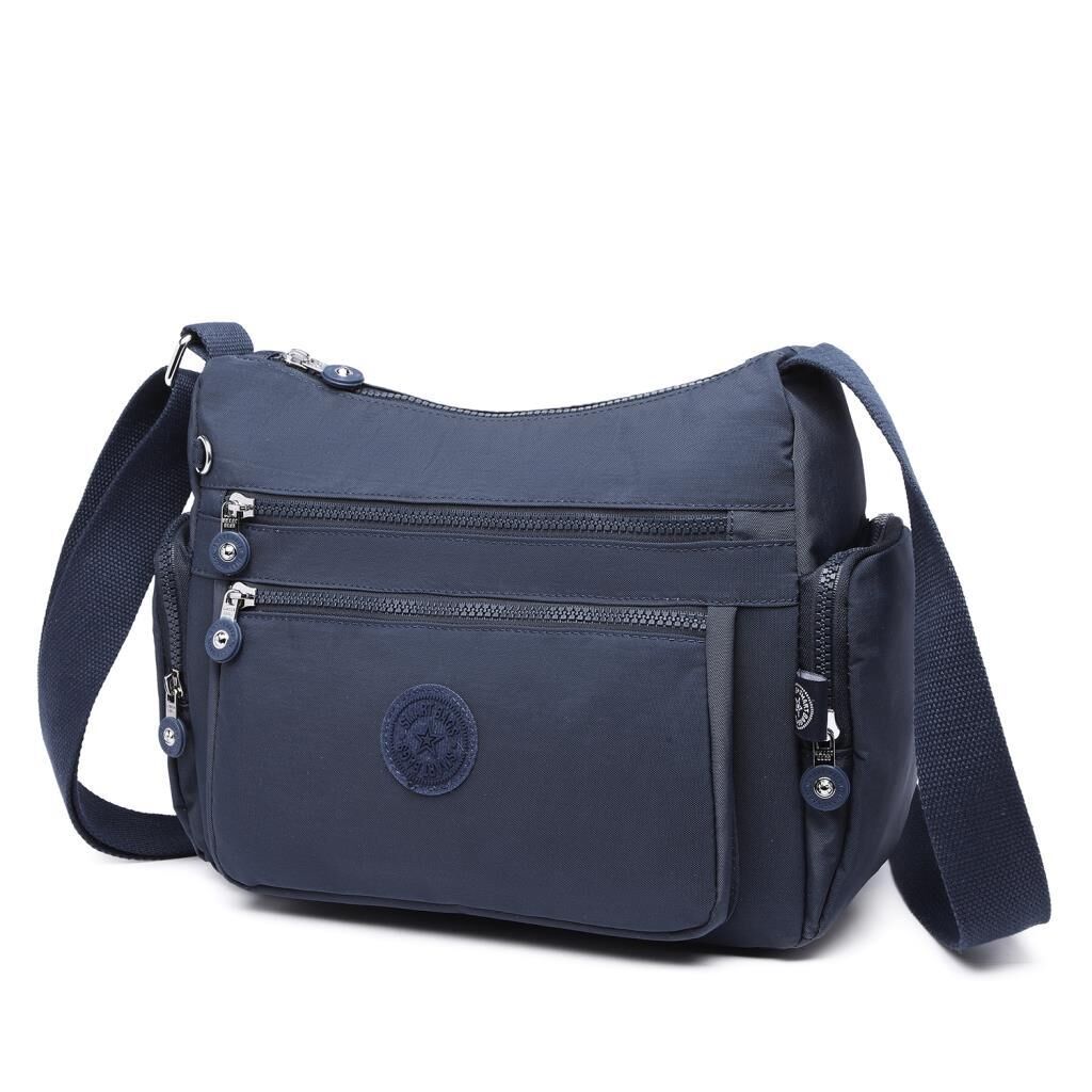 1115 Krinkıl Kumaş Bayan Omuz Çantası Smart Bags Lacivert