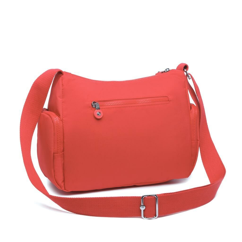 1115 Krinkıl Kumaş Bayan Omuz Çantası Smart Bags Nar