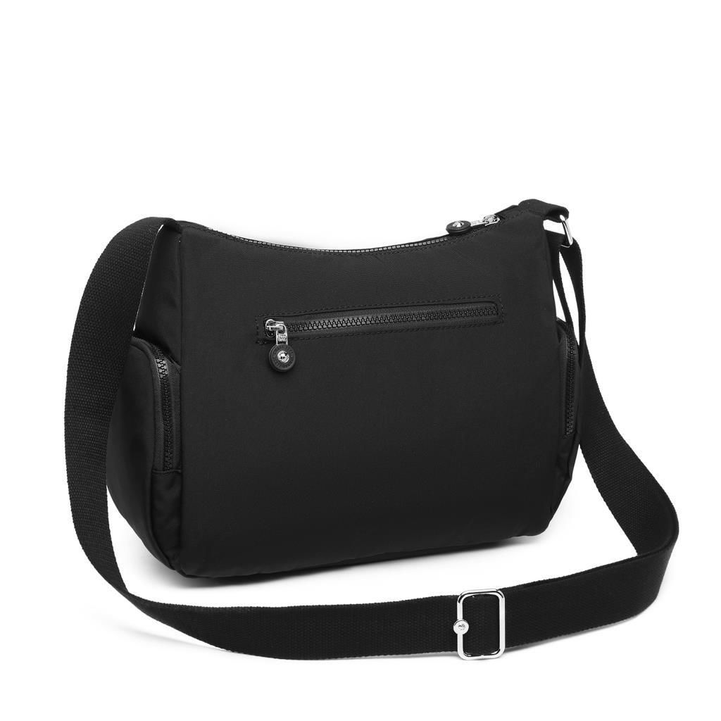 1115 Krinkıl Kumaş Bayan Omuz Çantası Smart Bags Siyah