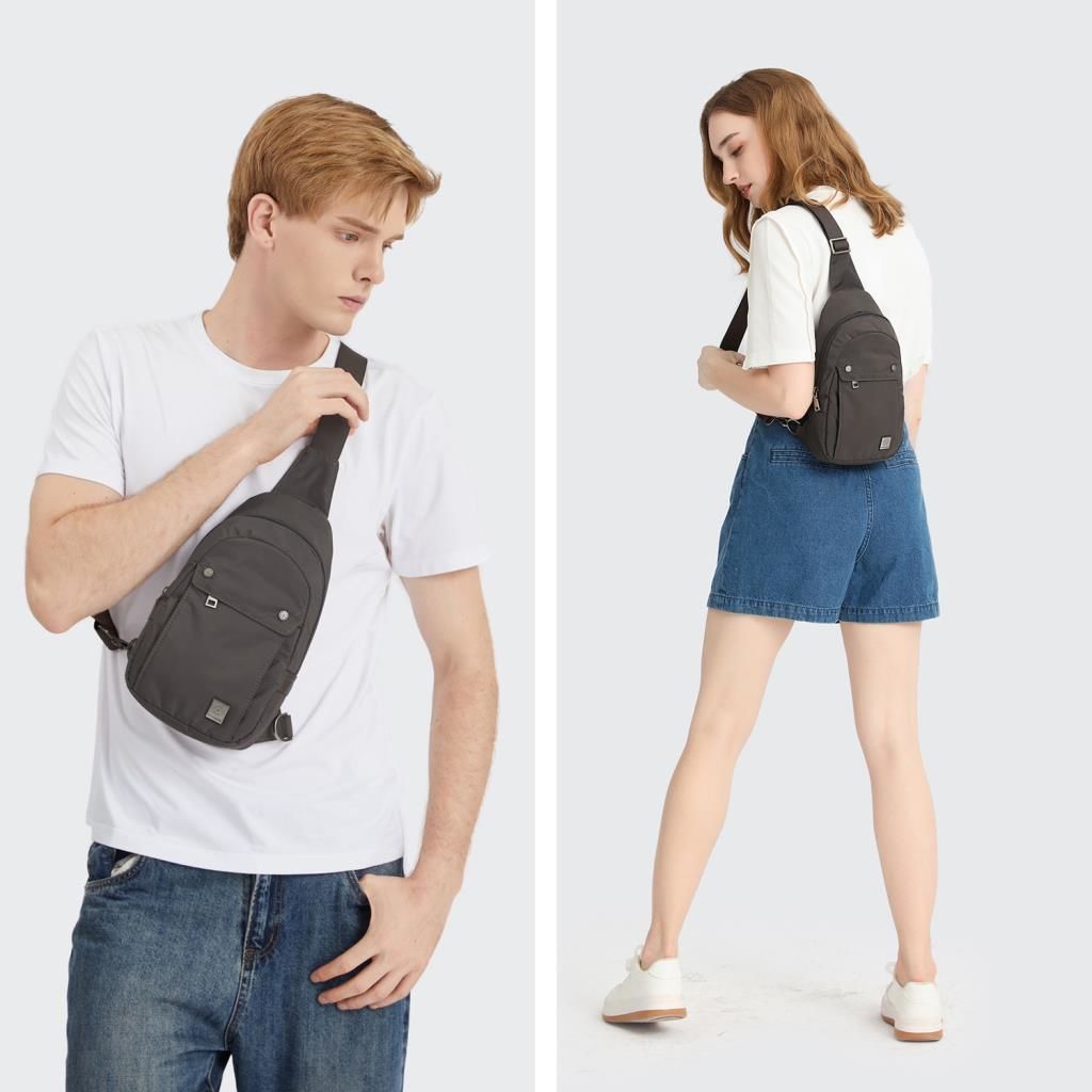 Exclusive Serisi Uniseks Bodybag Omuz Çantası Smart Bags 8709 Gri