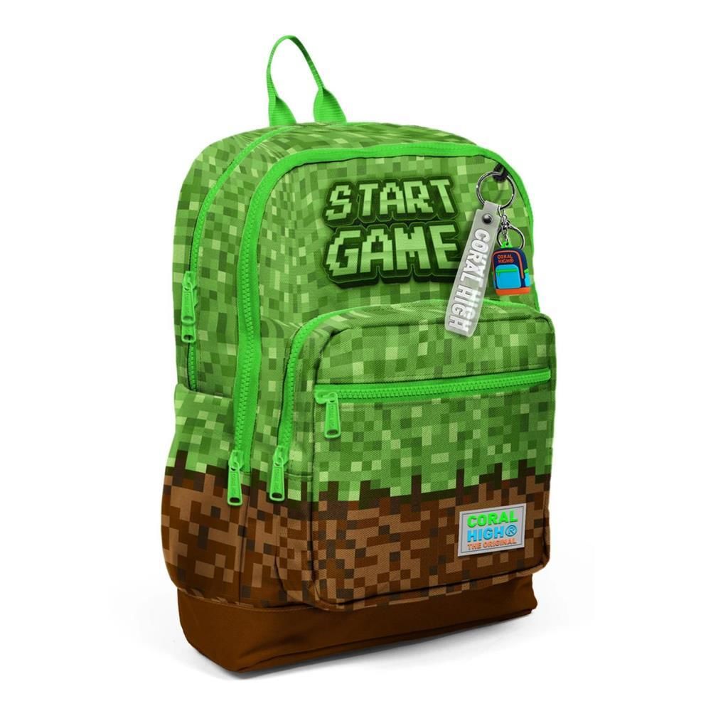 Coral High Büyük Boy Okul Sırt Çantası Craft Desenli 23776