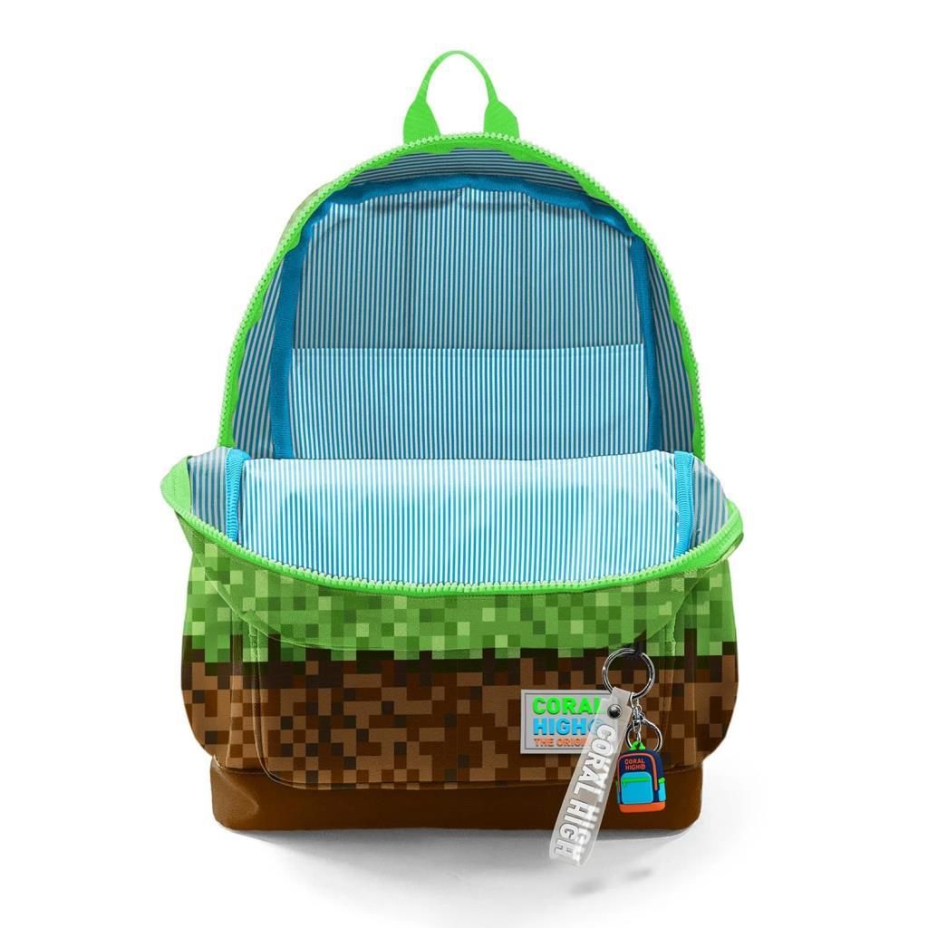 Coral High Büyük Boy Okul Sırt Çantası Craft Desenli 23776