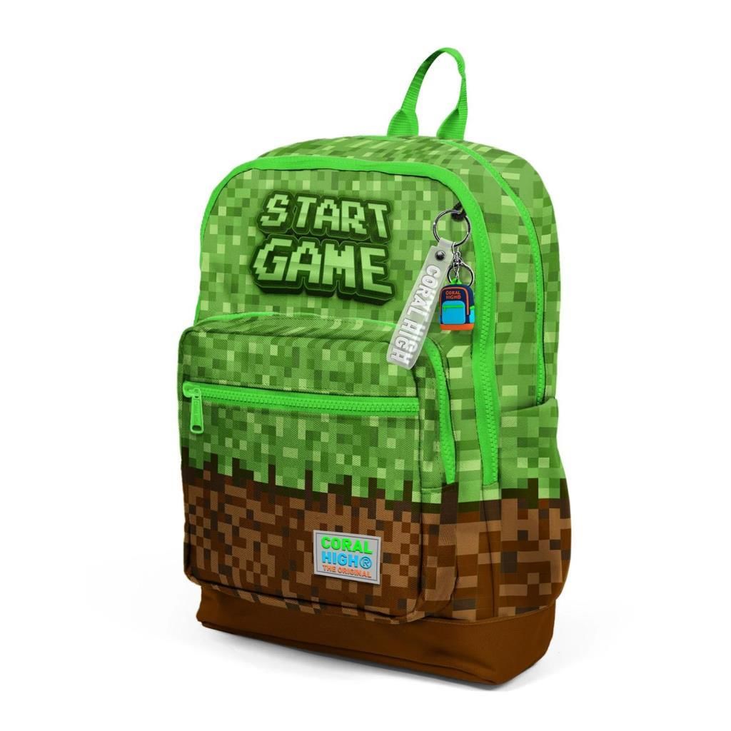 Coral High Büyük Boy Okul Sırt Çantası Craft Desenli 23776