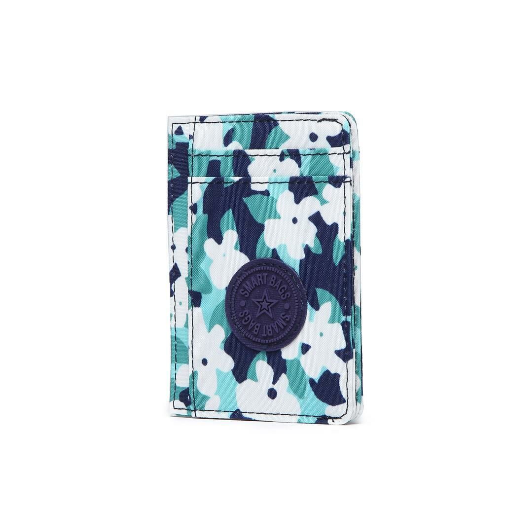 Smart Bags Kredi Kartı Cüzdanı Kartlık Uniseks Kumaş 3185 Yeşil Flower