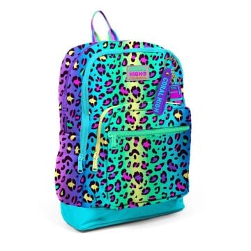 Coral High Büyük Boy Okul Sırt Çantası Renkli Leopar Desen 23769