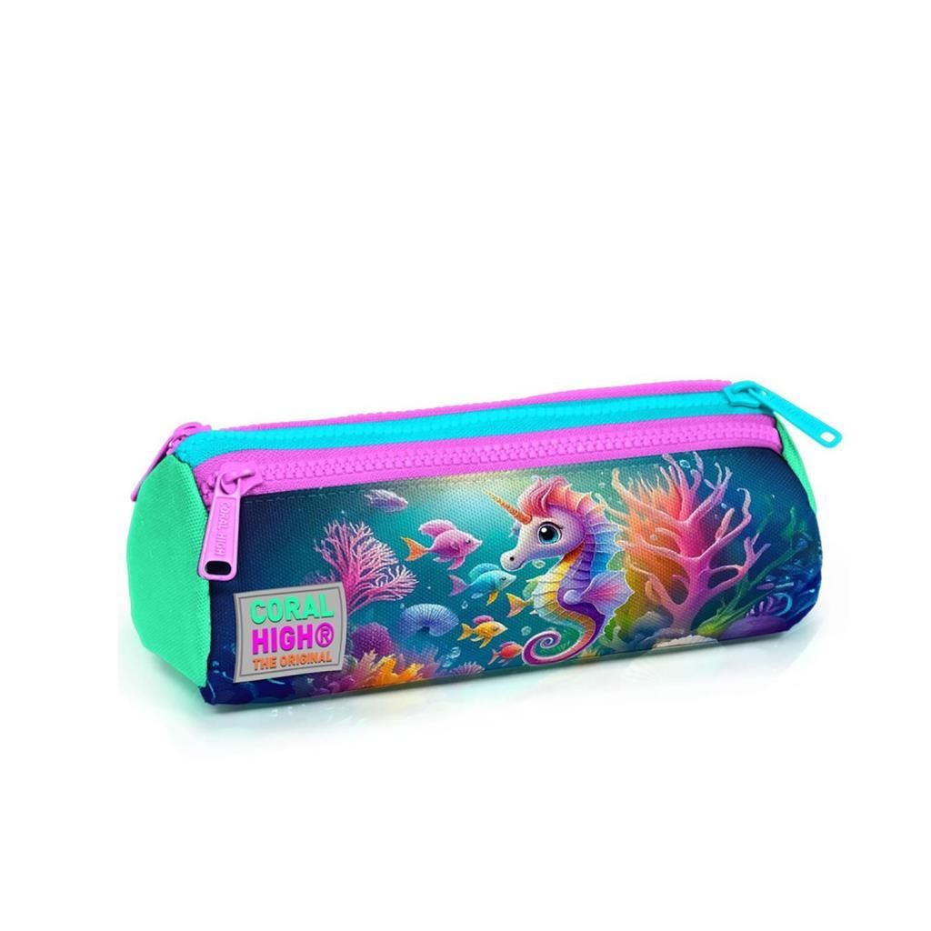 Coral High Kalem Kutusu Denizatı Desenli Kalemlik 22088