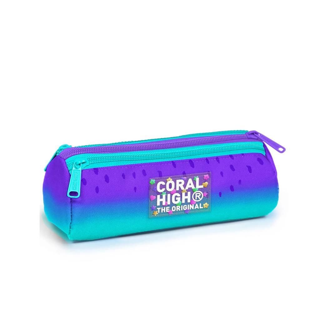 Coral High Kalem Kutusu Mor Lila Renkli Kalemlik 11164