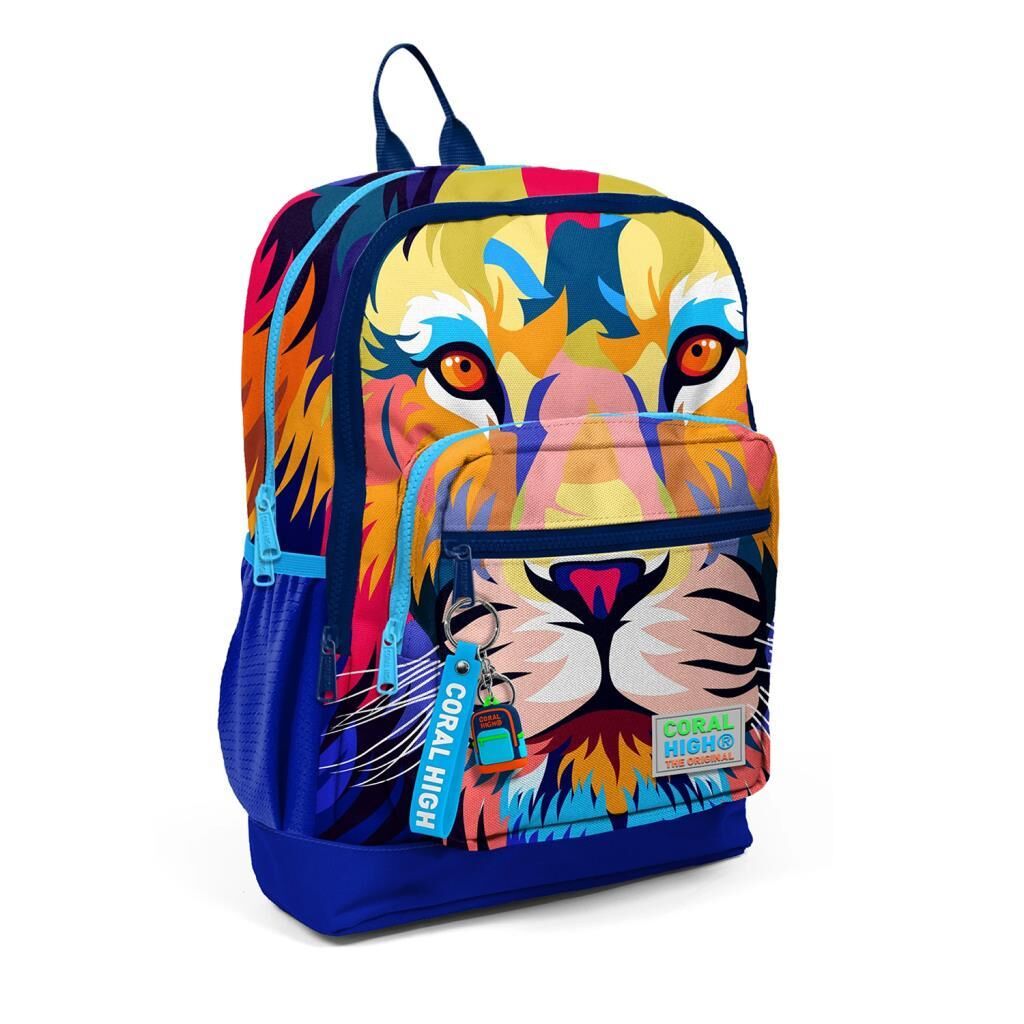 Coral High 2li Set Aslan Desenli Okul Çantası Beslenme 23741