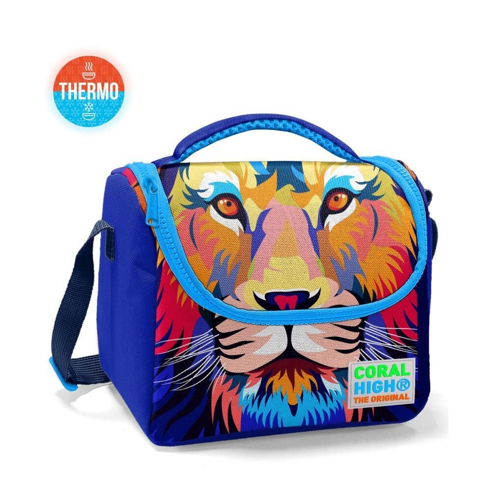 Coral High 2li Set Aslan Desenli Okul Çantası Beslenme 23741