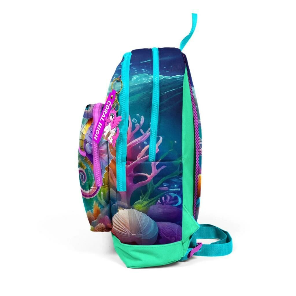 Coral High Desenli Okul Çantası Beslenme Kalemlik 3lü Set 23772