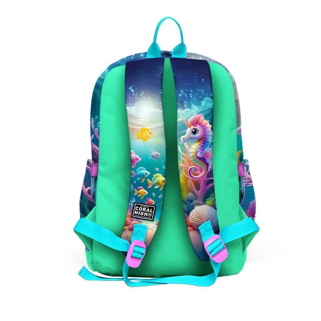 Coral High Desenli Okul Çantası Beslenme Kalemlik 3lü Set 23772