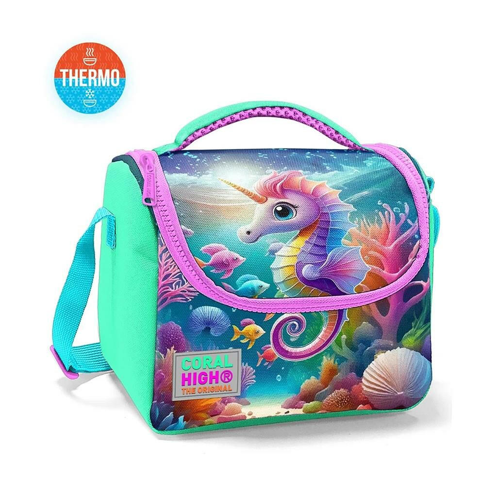Coral High Desenli Okul Çantası Beslenme Kalemlik 3lü Set 23772