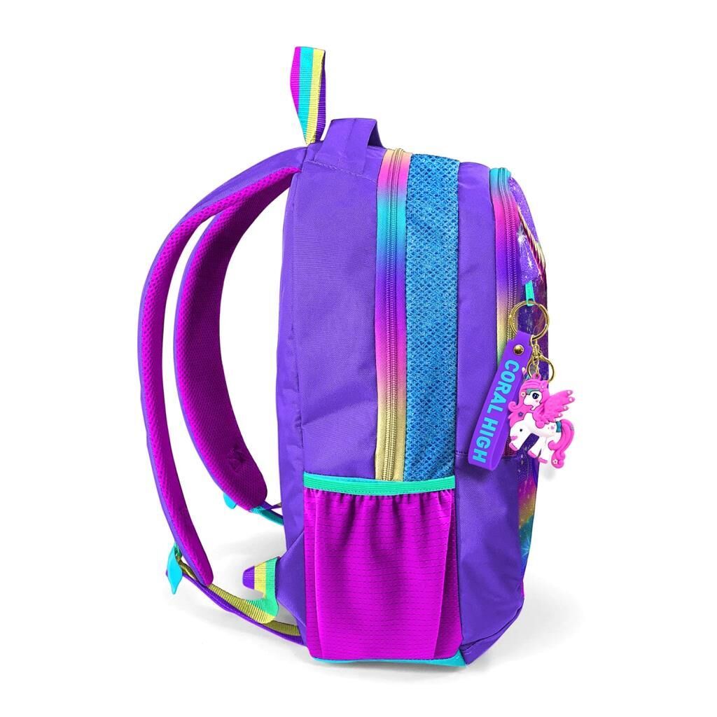 Coral High Desenli Okul Çantası Beslenme Kalemlik 3lü Set 23663
