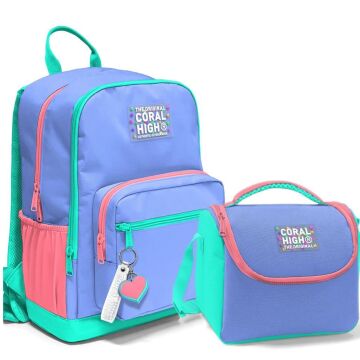 Coral High 2li Set Grafiti Desenli Okul Çantası Beslenme 23641