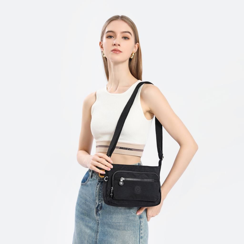 Krinkıl Kumaş Kadın Postacı Çantası Smart Bags 3270 Ten