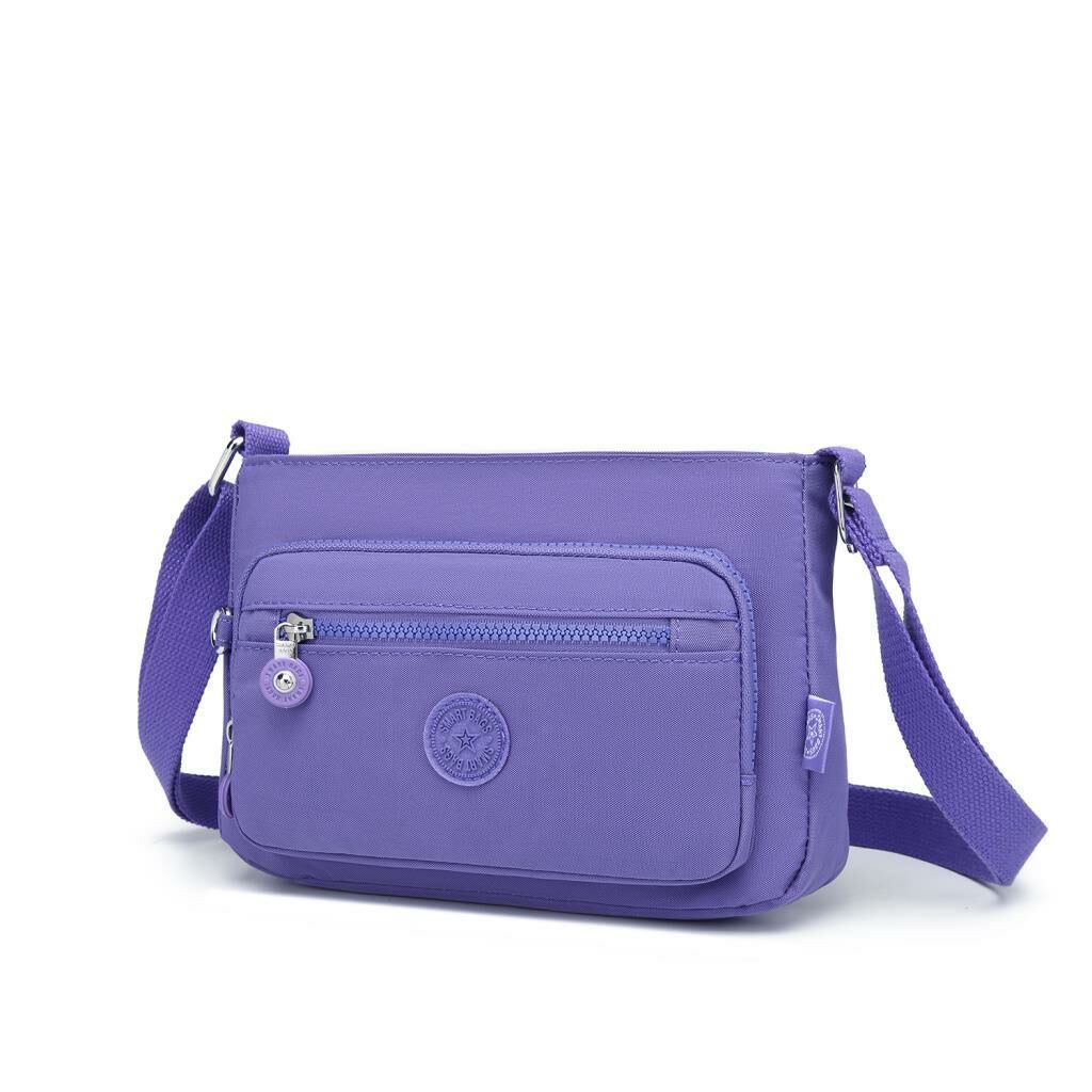 Krinkıl Kumaş Kadın Postacı Çantası Smart Bags 3270 Mor