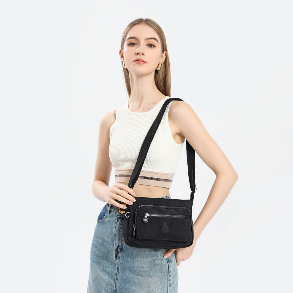 Krinkıl Kumaş Kadın Postacı Çantası Smart Bags 3270 Mor