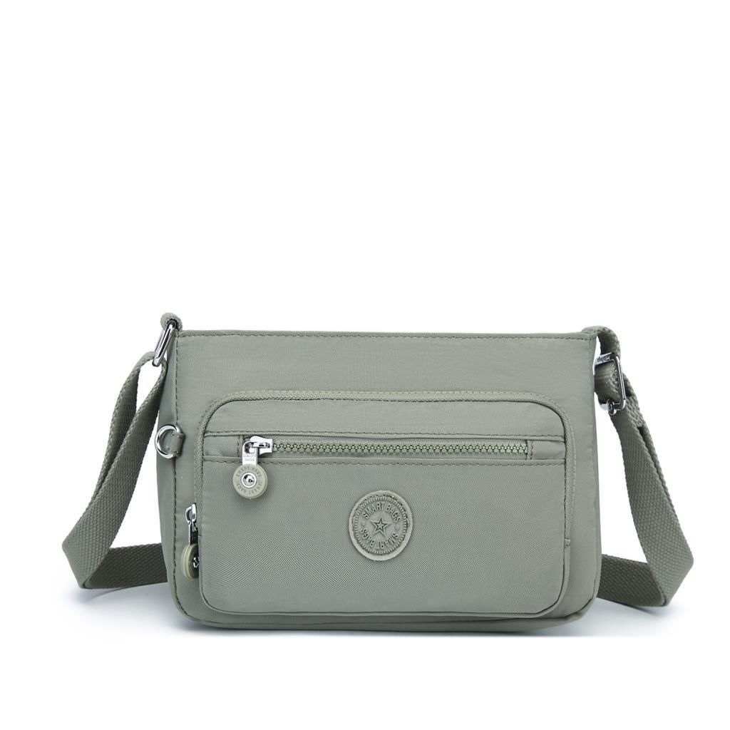 Krinkıl Kumaş Kadın Postacı Çantası Smart Bags 3270 Yeşil