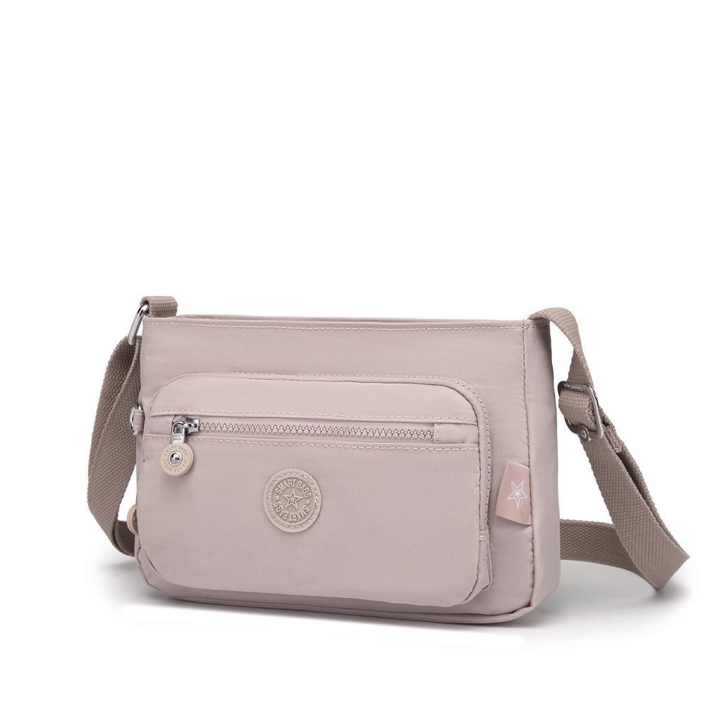 Krinkıl Kumaş Kadın Postacı Çantası Smart Bags 3270 Kum