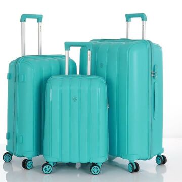 MÇS 3lü Set Kırılmaz Silikon Seyahat Valizi Bavulu V305 Cam Göbeği