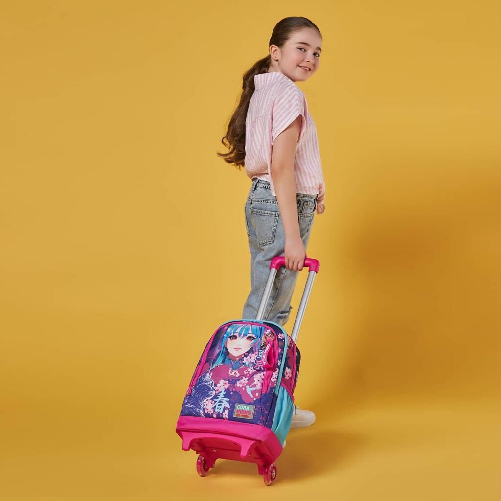 Coral High Büyük Boy Çekçekli Sırt Çantası Anime Kedi Desen 23953